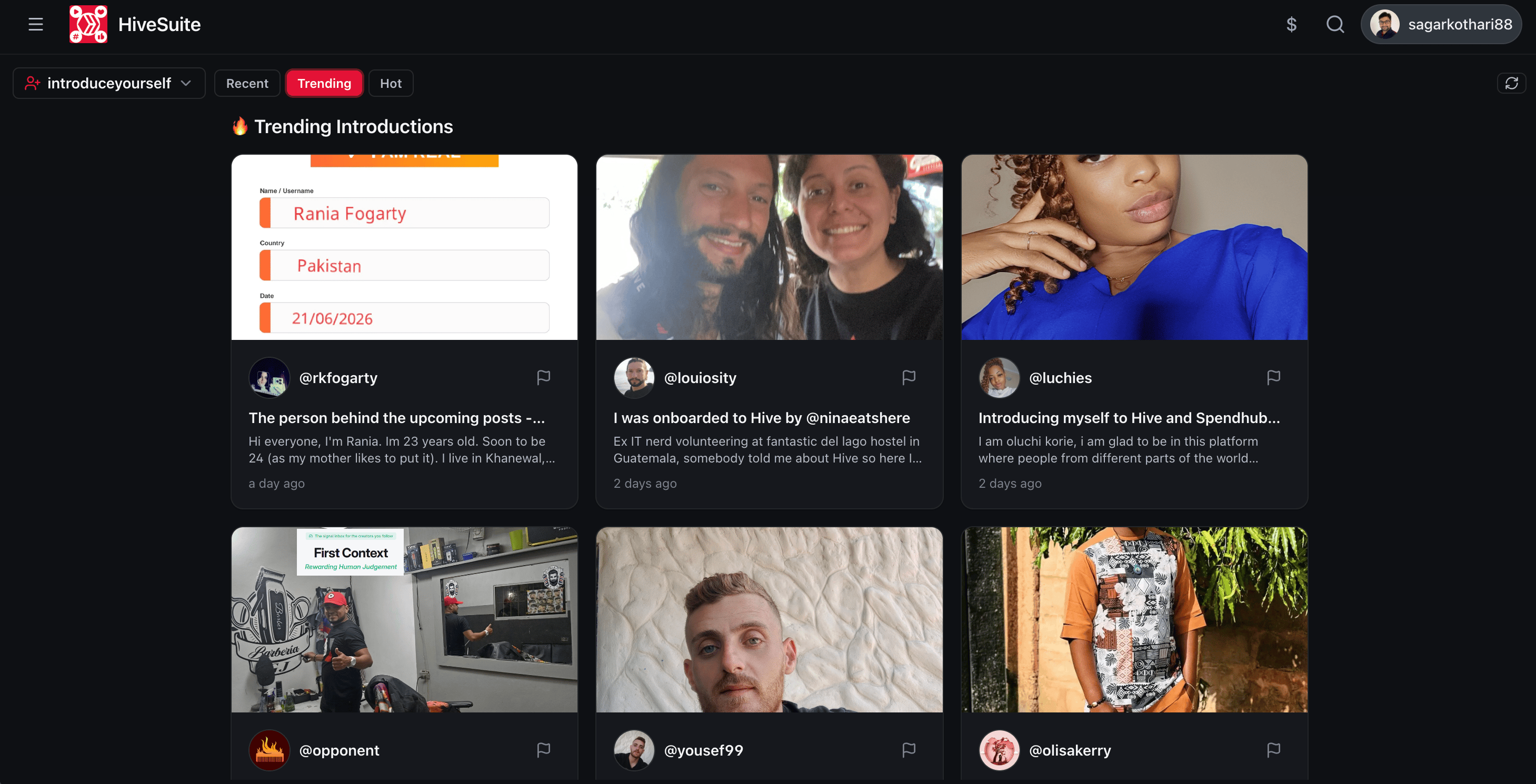 Feed Sorting Options - Trending Feed