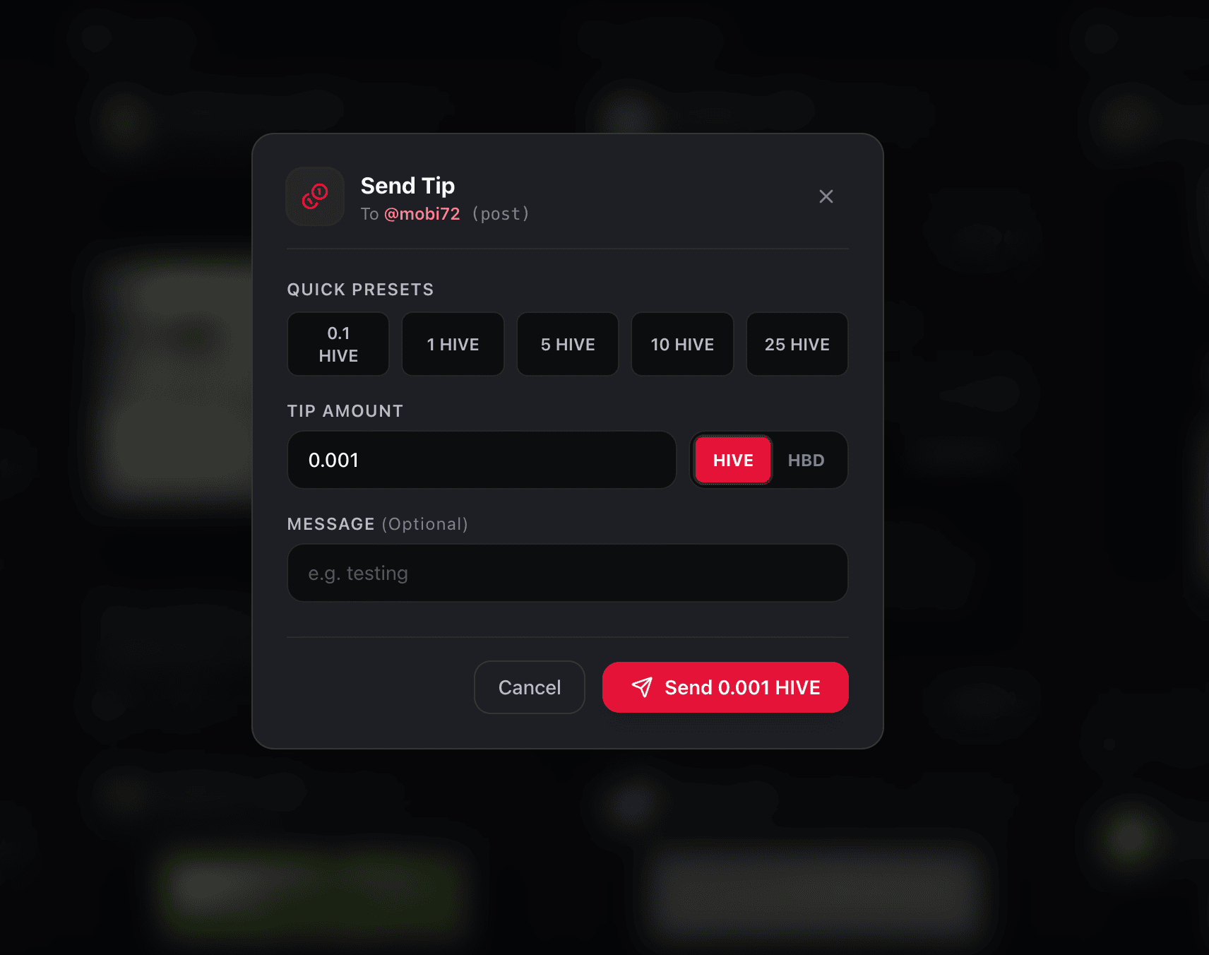 Tip Modal & Custom Tipping