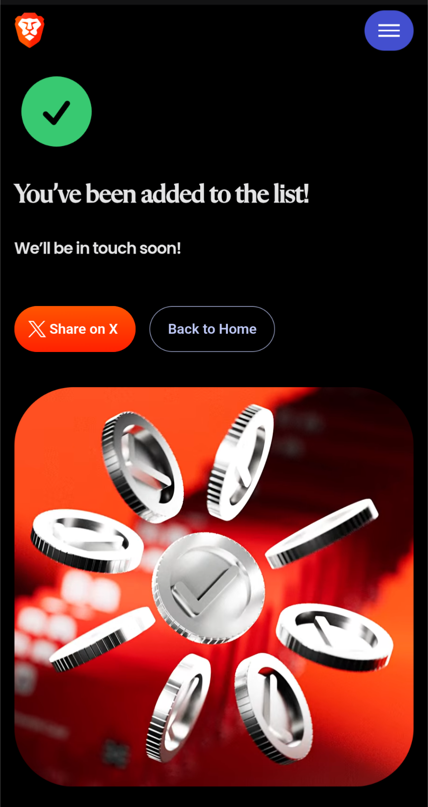 Brave Rewards Card waitlist