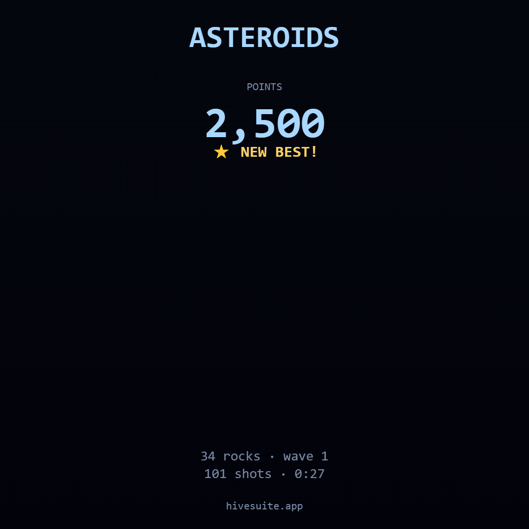 Asteroids recap