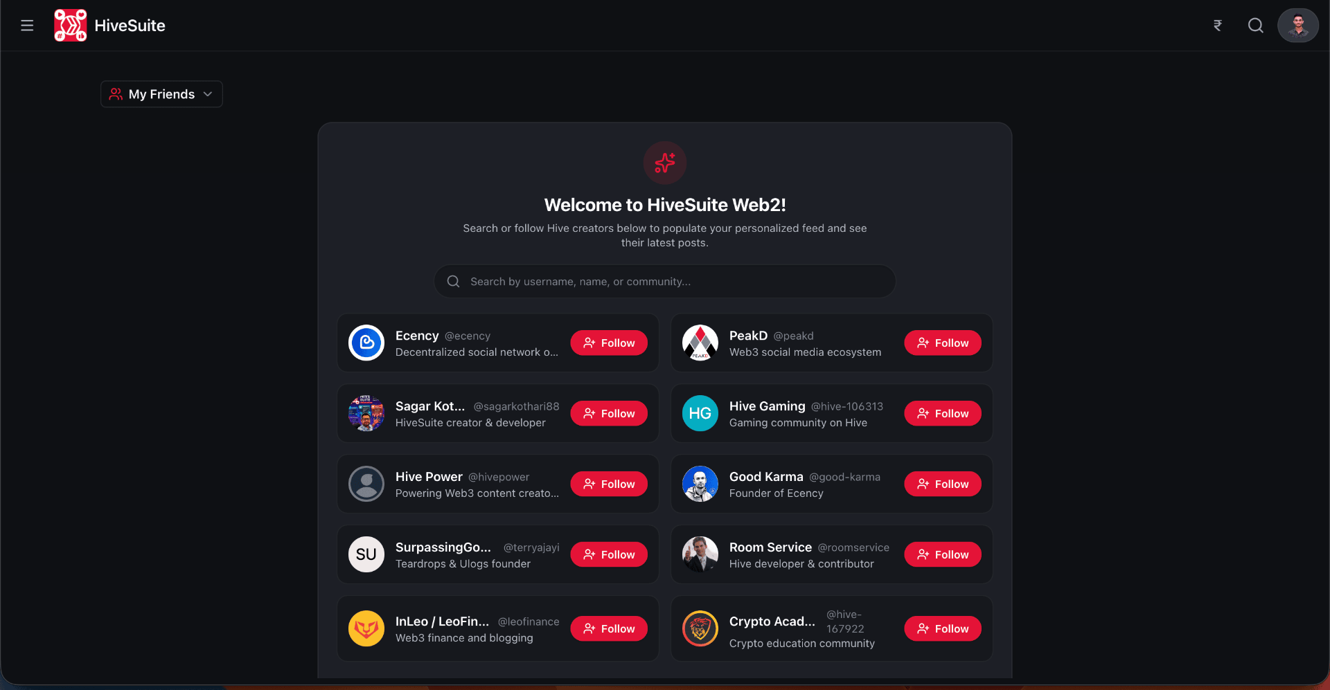 Follow Onboarding Experience