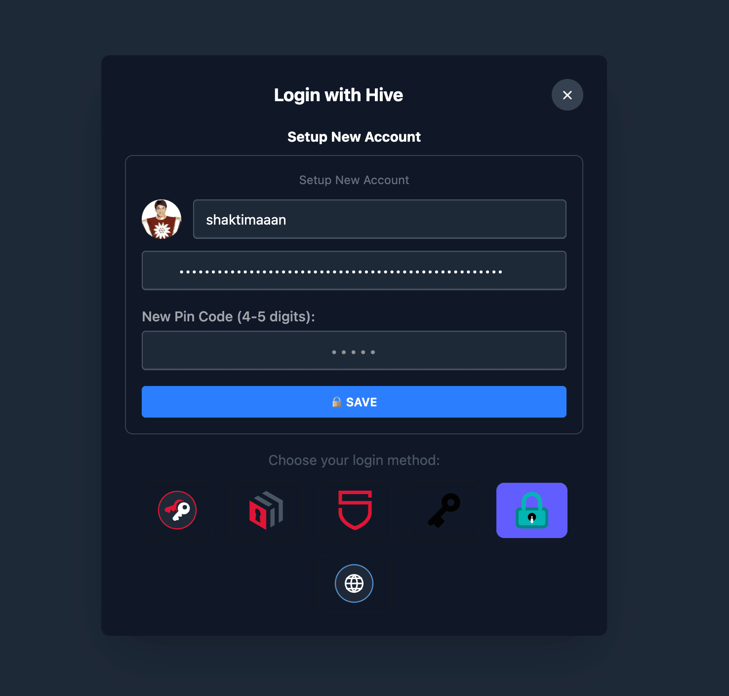 PeakLock Authentication UI