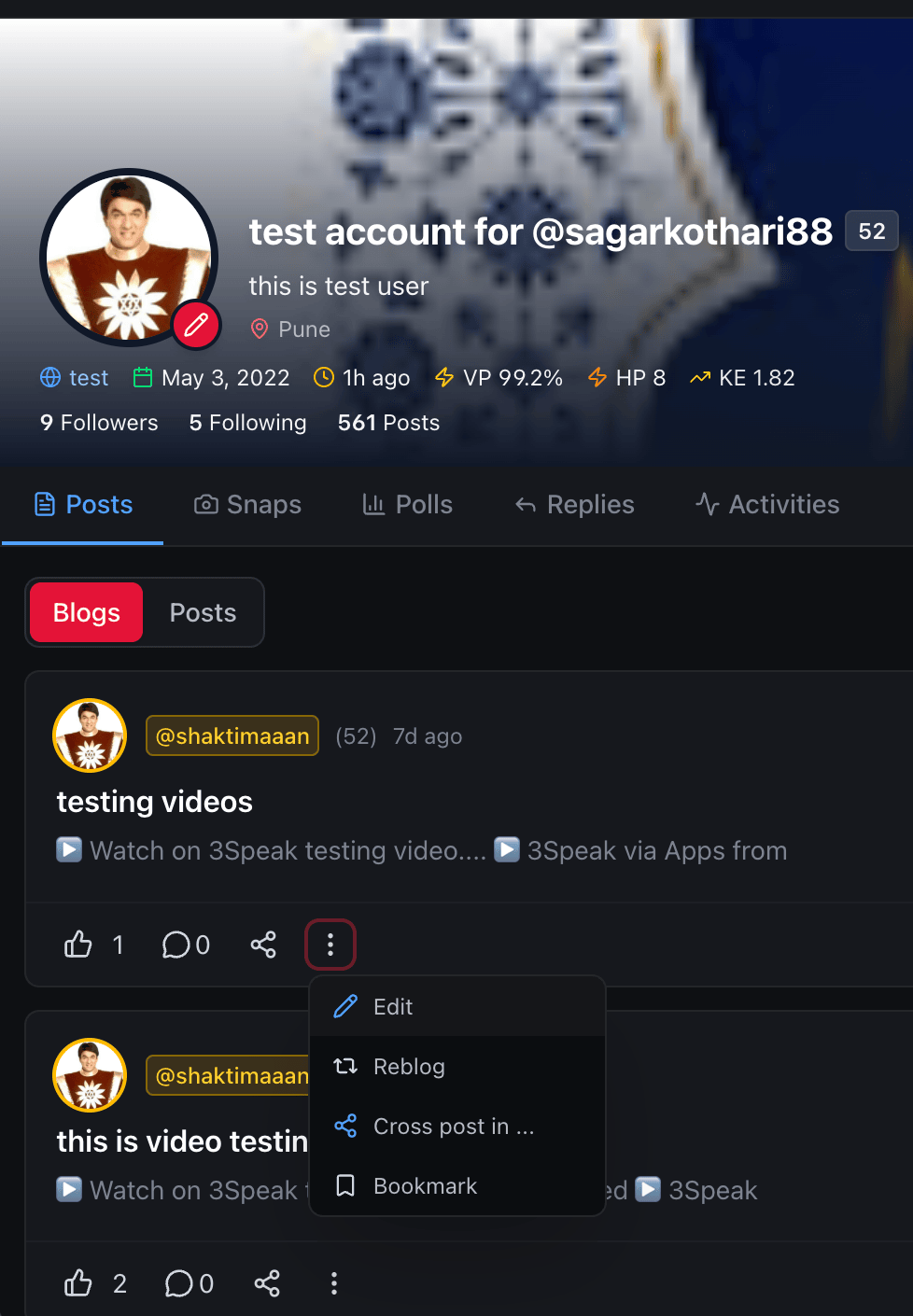 Cross Post Menu & Community Selection