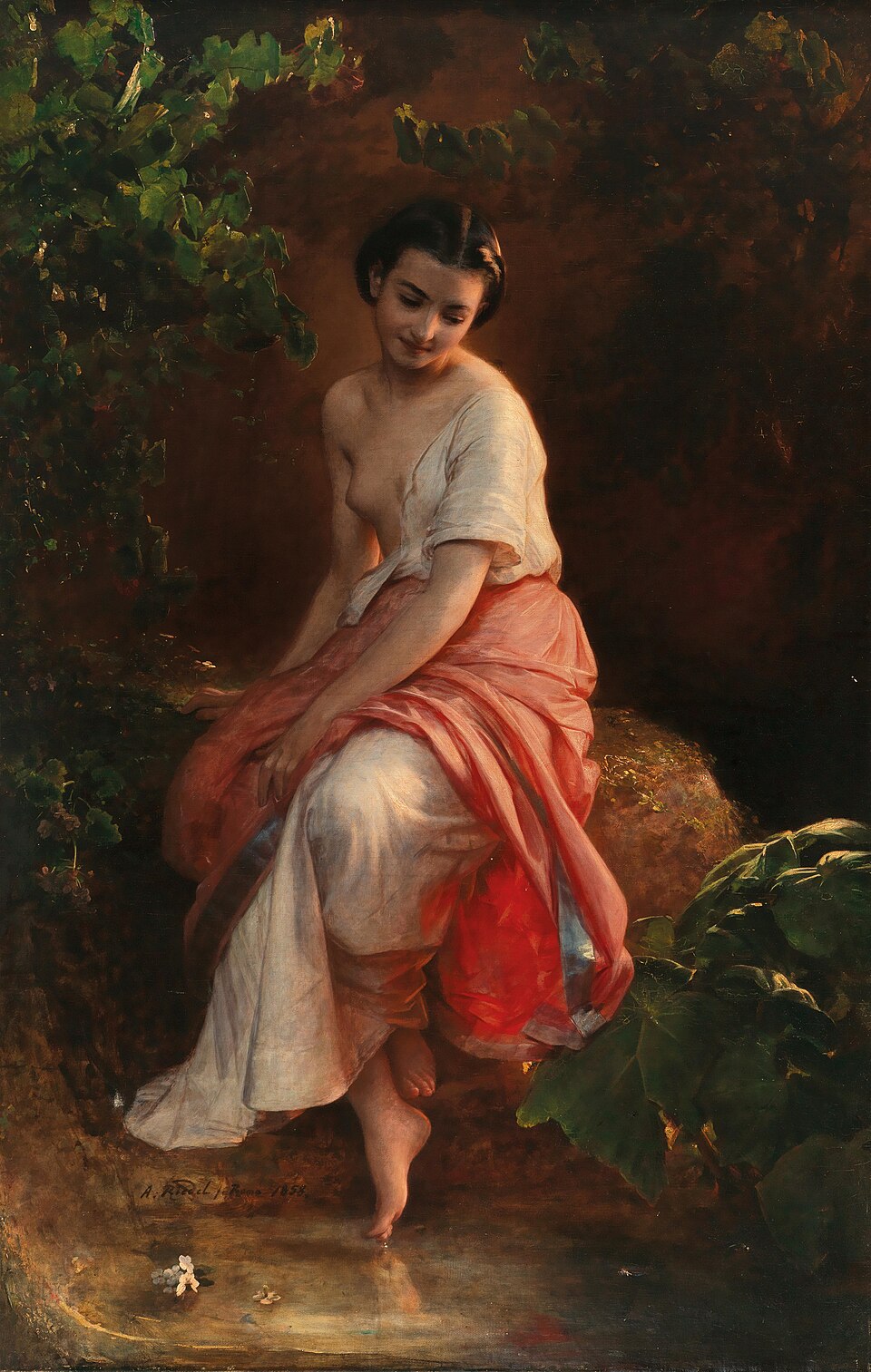 August Riedel, A Woman Bathing